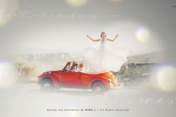 AE模板-浪漫婚礼请柬散景粒子电子相册幻灯片邀请模板 Wedding Invitation