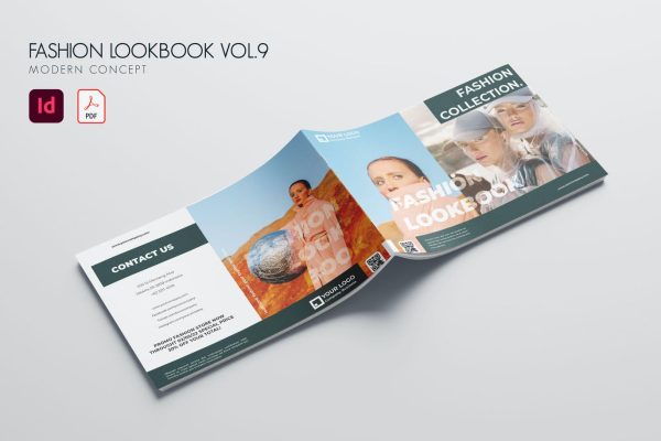 时尚人物杂志手册设计模板INDD设计模板 v9 Fashion Lookbook Vol.9