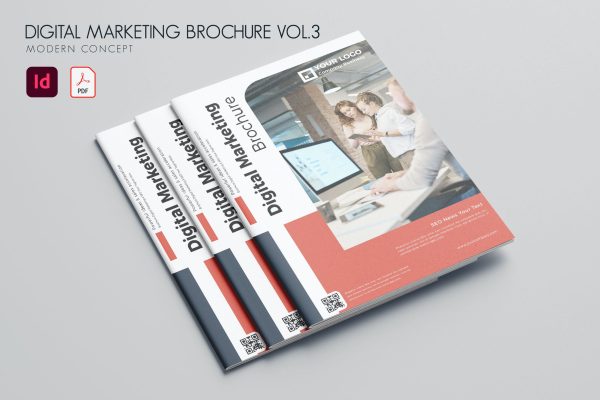 数字营销杂志宣传册设计模板INDD模板v3 Digital Marketing Brochure Vol.3
