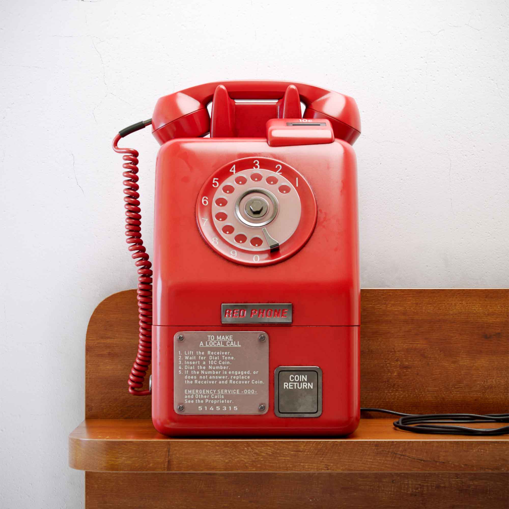 C4D模型-复古电话模型老式座机模型