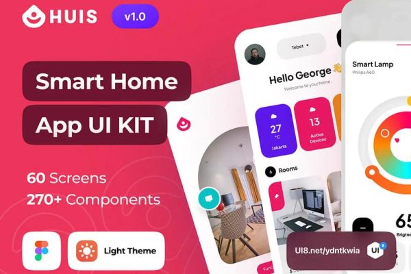 智能家居控制App应用程序 UI 套件UI设计素材
