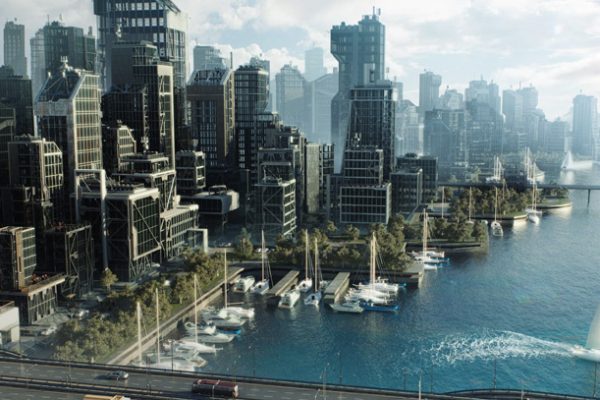 玻璃写字楼建筑模型现代摩天大楼购物中心大楼3D模型Kitbash 3D – arch vogue