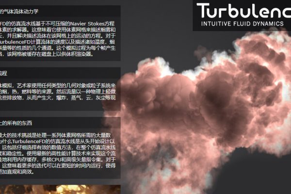 C4D插件-中文汉化流体烟雾模拟插件仅支持R26 TurbulenceFD v1.0.1484 For Cinema4D R26 win