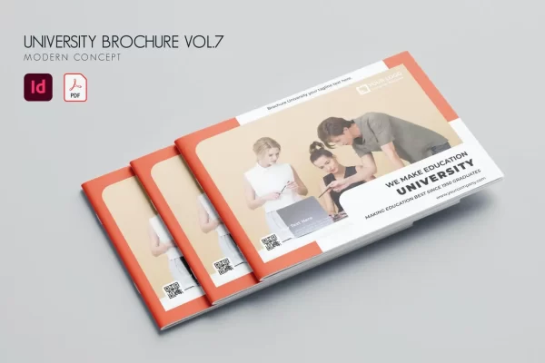 大学教育杂志宣传册INDD设计模板v7 University Brochure Vol.7