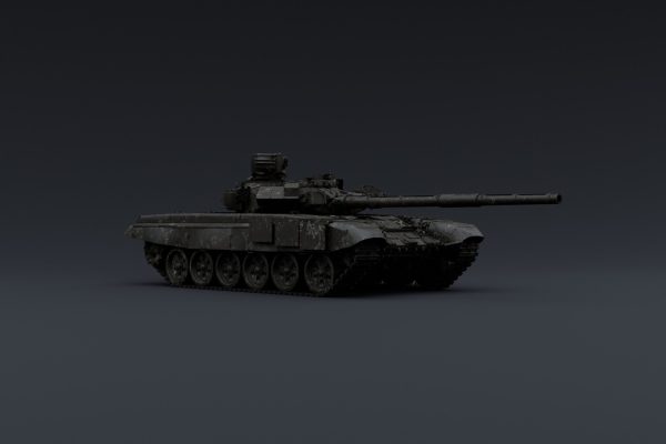 C4D模型-废弃坦克模型报废装甲车模型破碎坦克3D模型