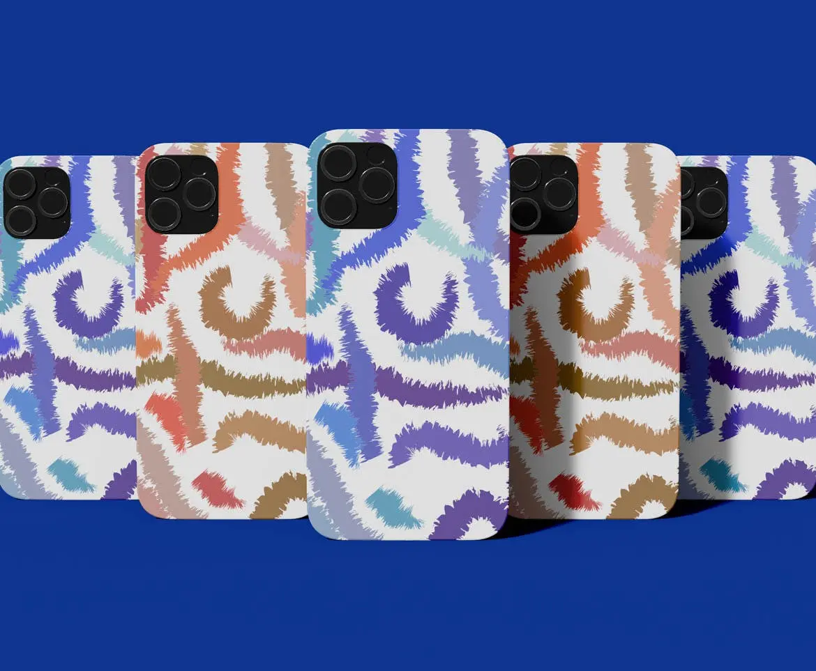 iPhone手机外壳图案设计样机素材v3 Smartphone Cases Mockup