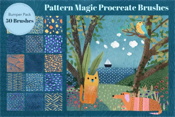 图案魔法Procreate笔刷 Pattern Magic Procreate Brushes