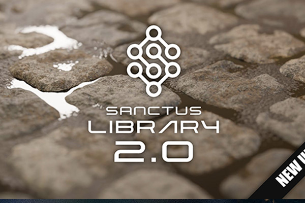 Blender插件-中文汉化石砖地板面料木板程序化材质预设库Sanctus Library – Procedural Materials