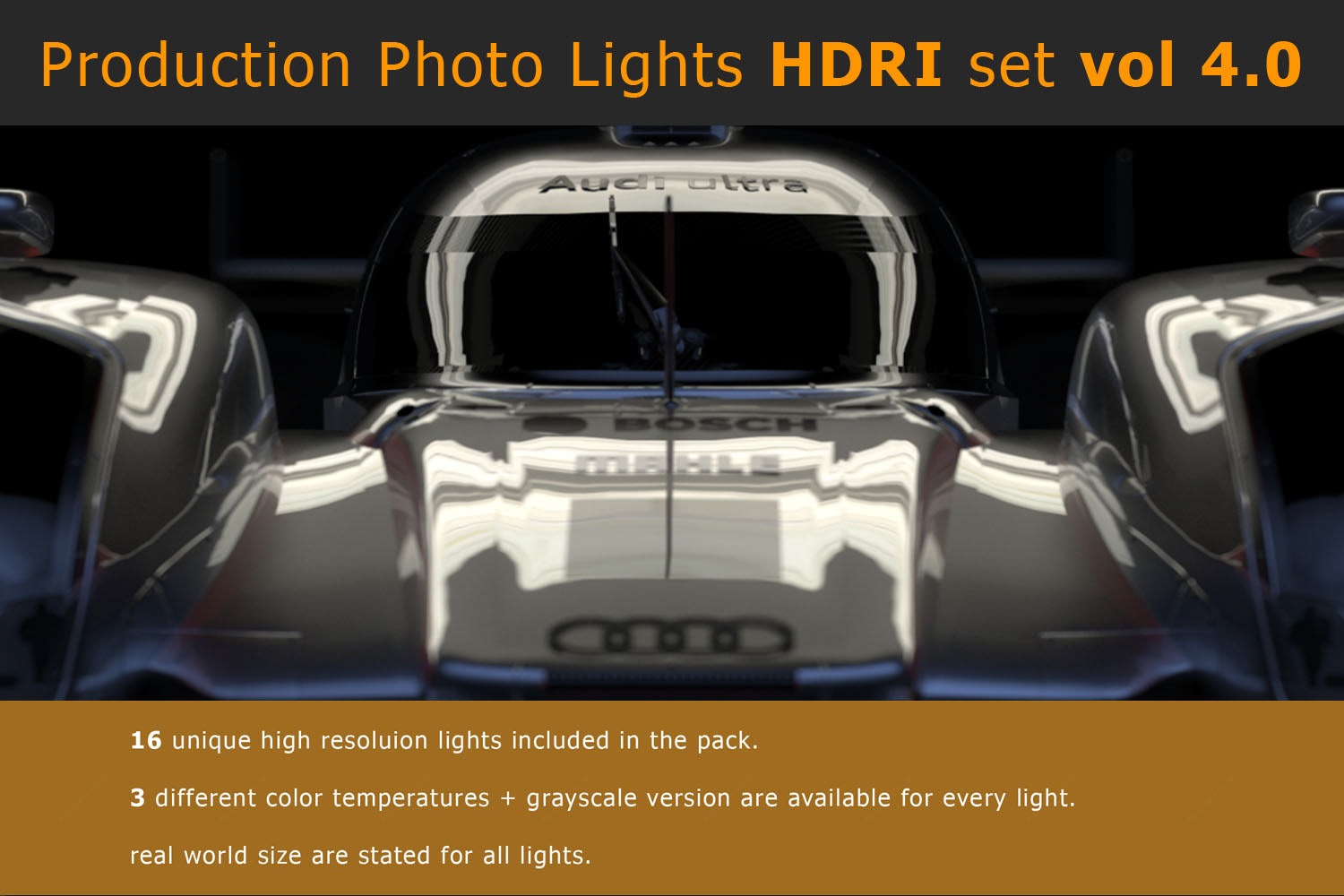 16组工作室灯光发射源反射板照明HDR Photo Studio Light Plates HDRI vol 4.0