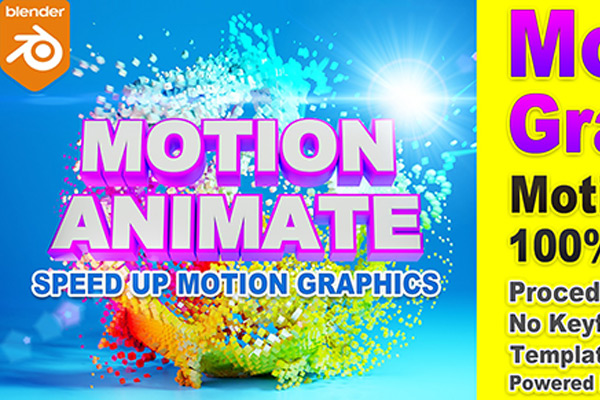 Blender插件-几何节点运动程序MG文字特效标题动画插件Motion Animate v0.3+使用教程