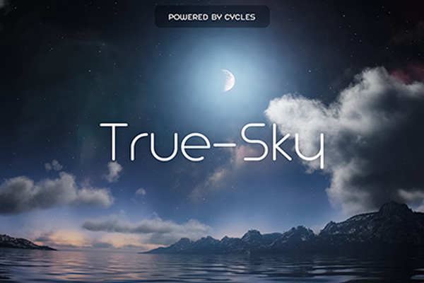 Blender插件-真实天空预设照明云雾星空雾场True-Sky v2.0.1+使用教程