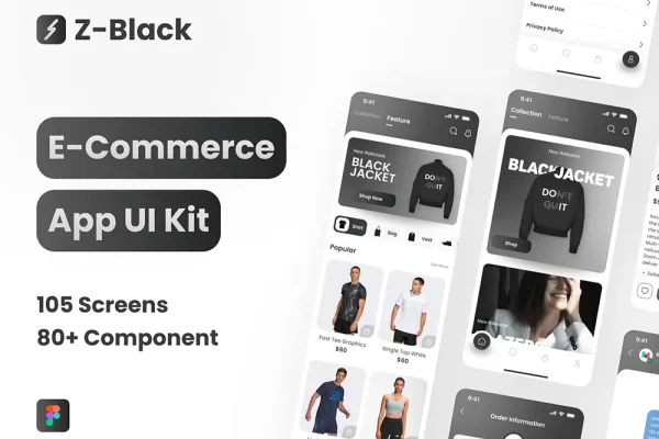 购物平台电子商务App应用程序UI套件