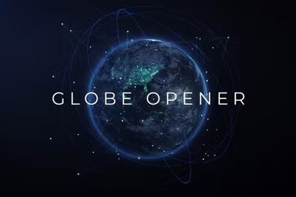 AE模板-科技感全球信息网络连接片头动画 Globe Opener