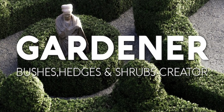 Blender插件-花园草垛灌木生成插件 Gardener Pro V1.2 – Bushes,Hedges & Shrubs Creator +预设