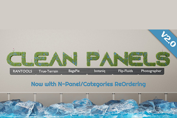 Blender插件-工作流程菜单管理工具 Clean Panels V3.0.0K