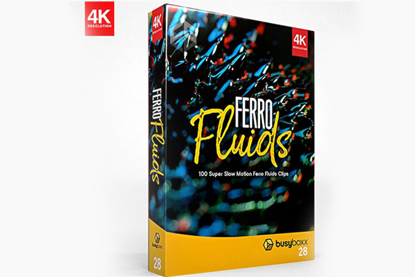 4K视频素材-100个抽象背景磁流体力学微观特写磁铁动画素材BBV 28 BusyBoxx – FerroFluids