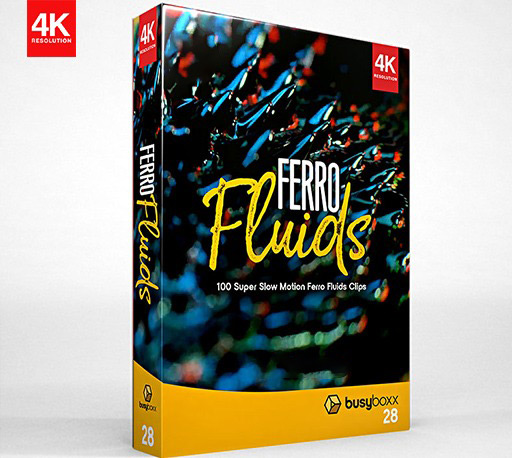 4K视频素材-100个抽象背景磁流体力学微观特写磁铁动画素材BBV 28 BusyBoxx – FerroFluids