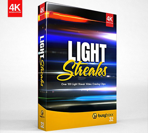 4K视频素材-99个横向条纹光线镜头光效特效叠加素材BBV 32 BusyBoxx – Light Streaks