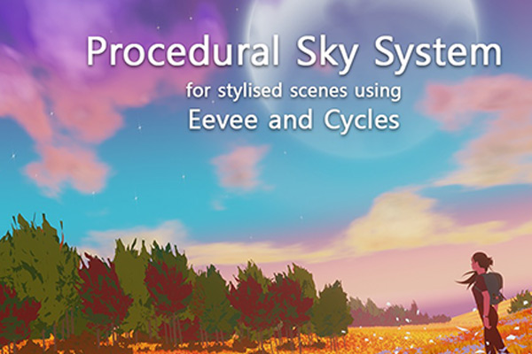 Blender插件-卡通程序化天空系统云彩插件 Procedural Sky System v0.2.1