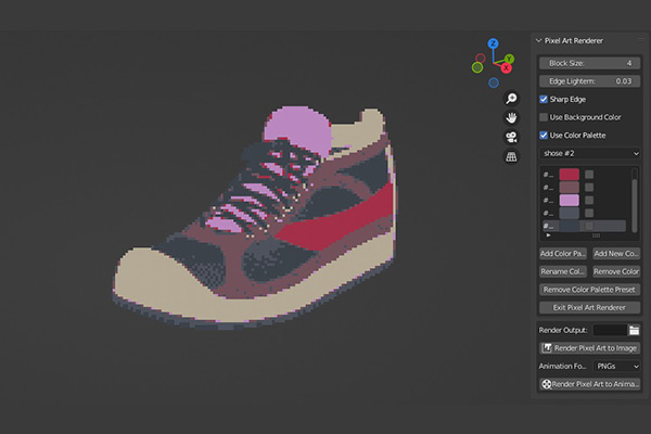 Blender插件-实时像素艺术渲染器插件Pixel Art Renderer v1.10