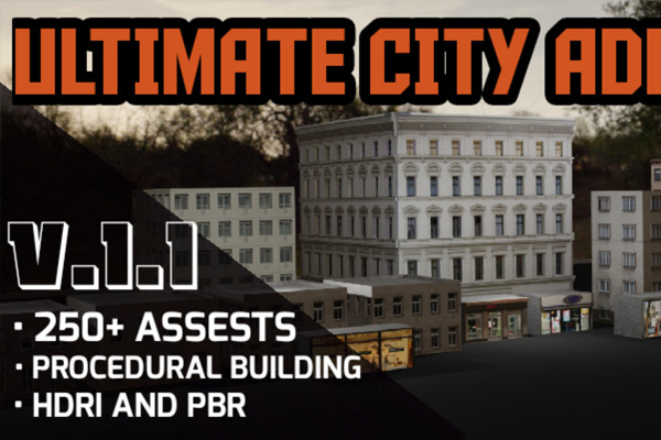 Blender插件-城市楼房建筑模型生成插件 Ultimate City V1.1 +预设库