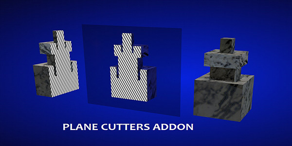 Blender插件一键切割隔断模型平面剖面横截面工具 Plane Cutters v1.00