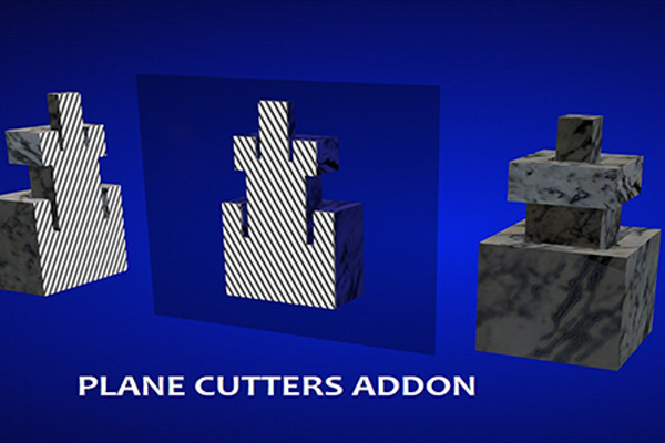 Blender插件一键切割隔断模型平面剖面横截面工具 Plane Cutters v1.00