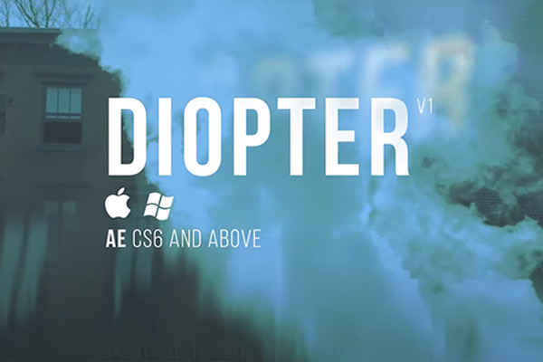 AE插件-中文汉化快速光线折射朦胧效果插件 Diopter V1.0.5 Win