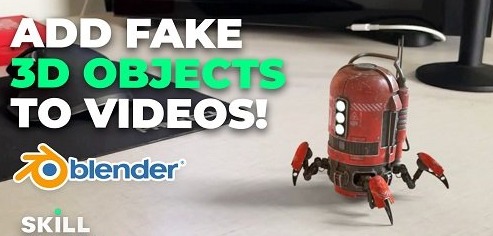 Blender教程-实拍视频运动跟踪特效合成教程 Blender 3D: Easy VFX Motion Tracking! (CGI)
