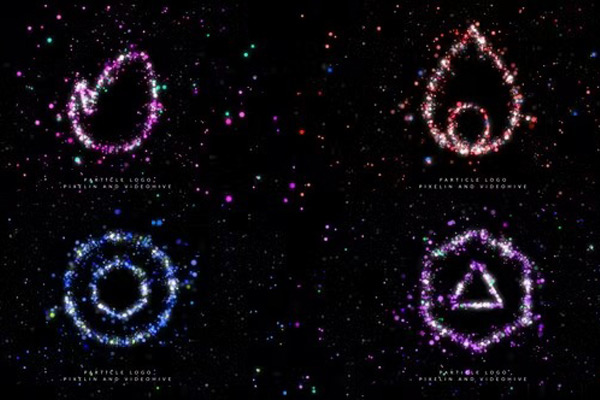 AE模板-仿苹果发布会粒子汇聚LOGO变换动画Particle Logo Reveal