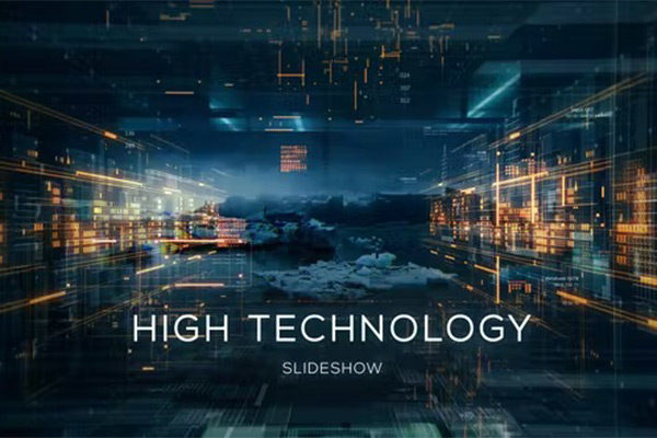 AE模板-科技感视差效果图片幻灯片展示 High Technology Slideshow