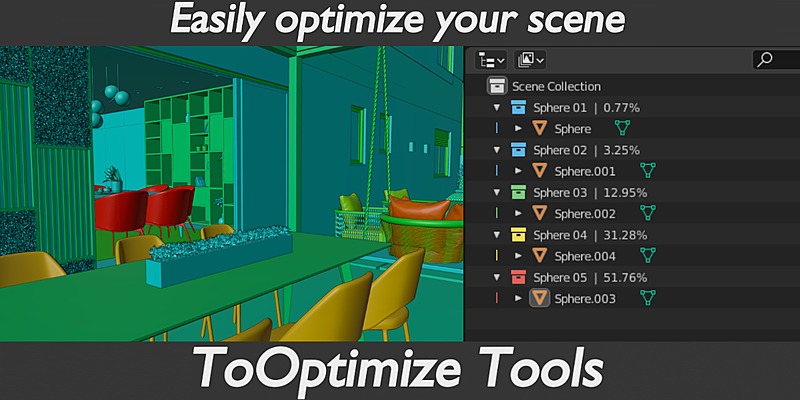 Blender插件-重场景模型材质集合对象优化插件 ToOptimize Tools v1.2.4