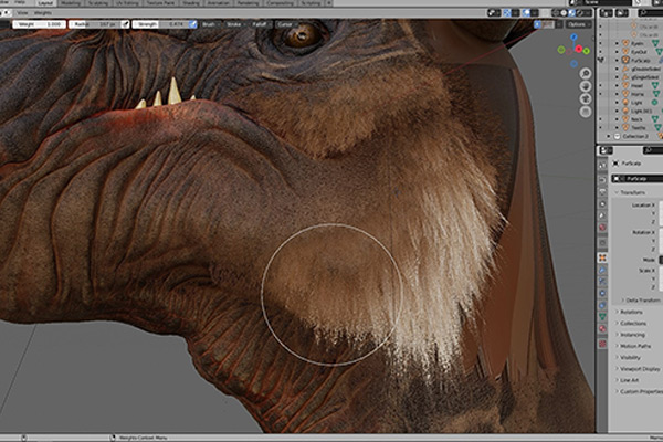 Blender插件-实时模拟毛发生成工具 Realtime Fur Scatte +使用教程
