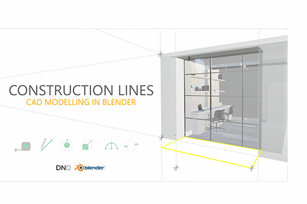 Blender插件-精准CAD样式建模工具 Construction Lines v0.9.6.5