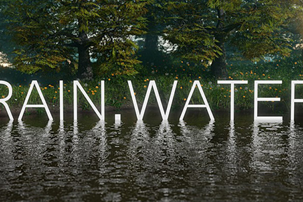 Blender插件-真实逼真下雨涟漪水滴波纹动画效果预设+使用教程 Rain.Water v2.1