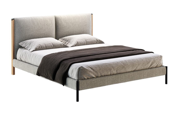 C4D模型-双人床模型被子模型枕头模型