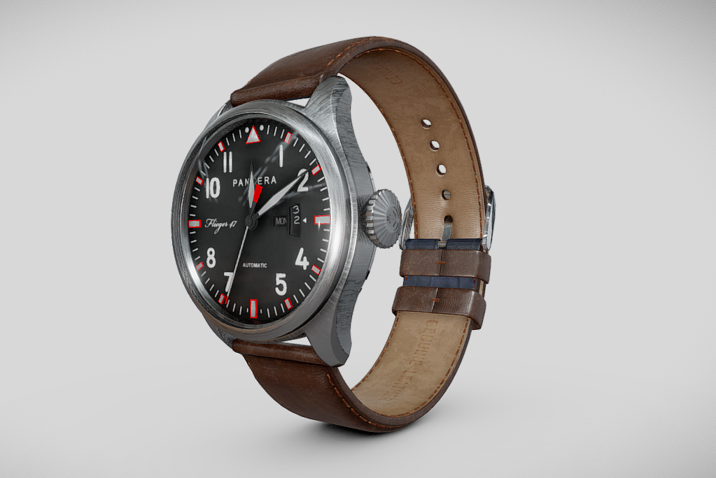 C4D模型-panzera手表模型皮带手表模型电子产品3D模型_68209