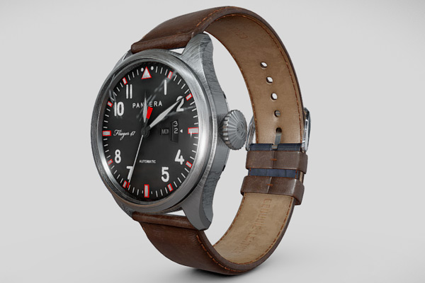 C4D模型-panzera手表模型皮带手表模型电子产品3D模型