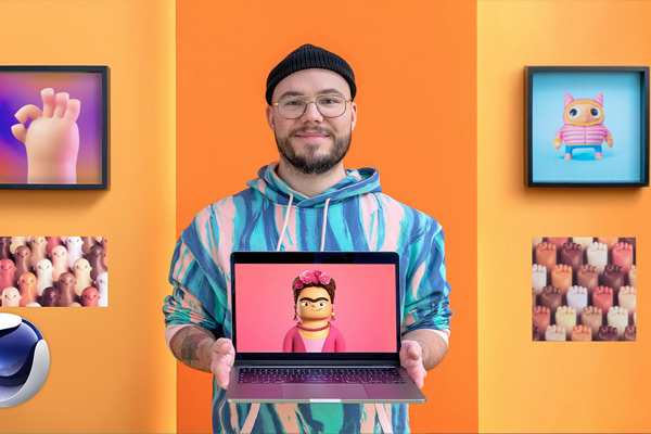 C4D教程-三维卡通头像制作课程(英文字幕) 3D Self-Portrait Creation for Social Media in Cinema 4D