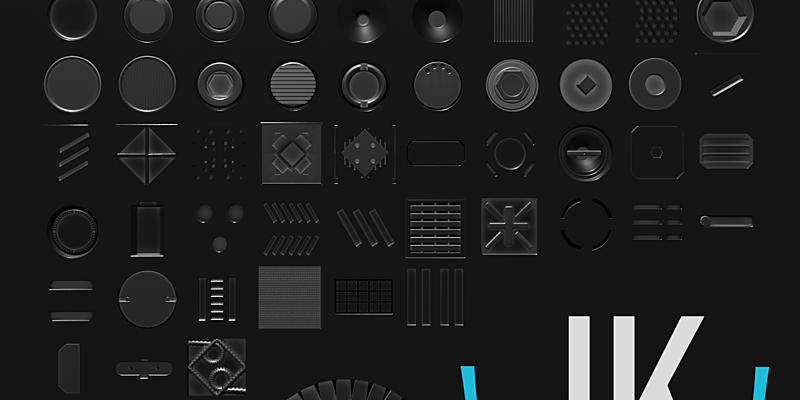 Blender插件-多用途贴画素材 75 Decals For Decalmachine 2.1