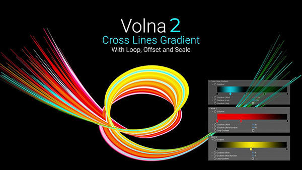 AE插件-动态线条路径描边绘制笔触动画插件 Volna v2.2 Win