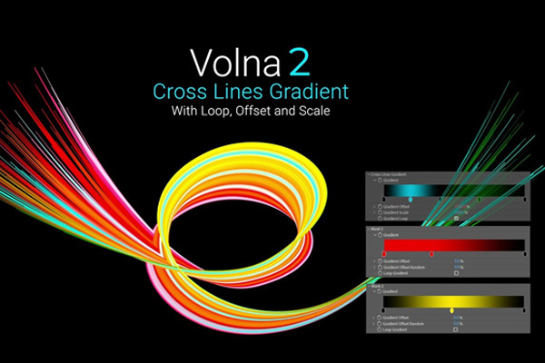 AE插件-动态线条路径描边绘制笔触动画插件 Volna v2.2 Win