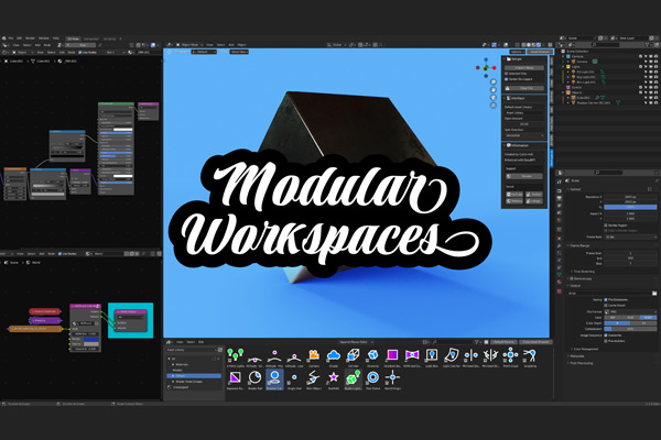 Blender插件-预设库管理工具 Modular Workspaces +使用教程