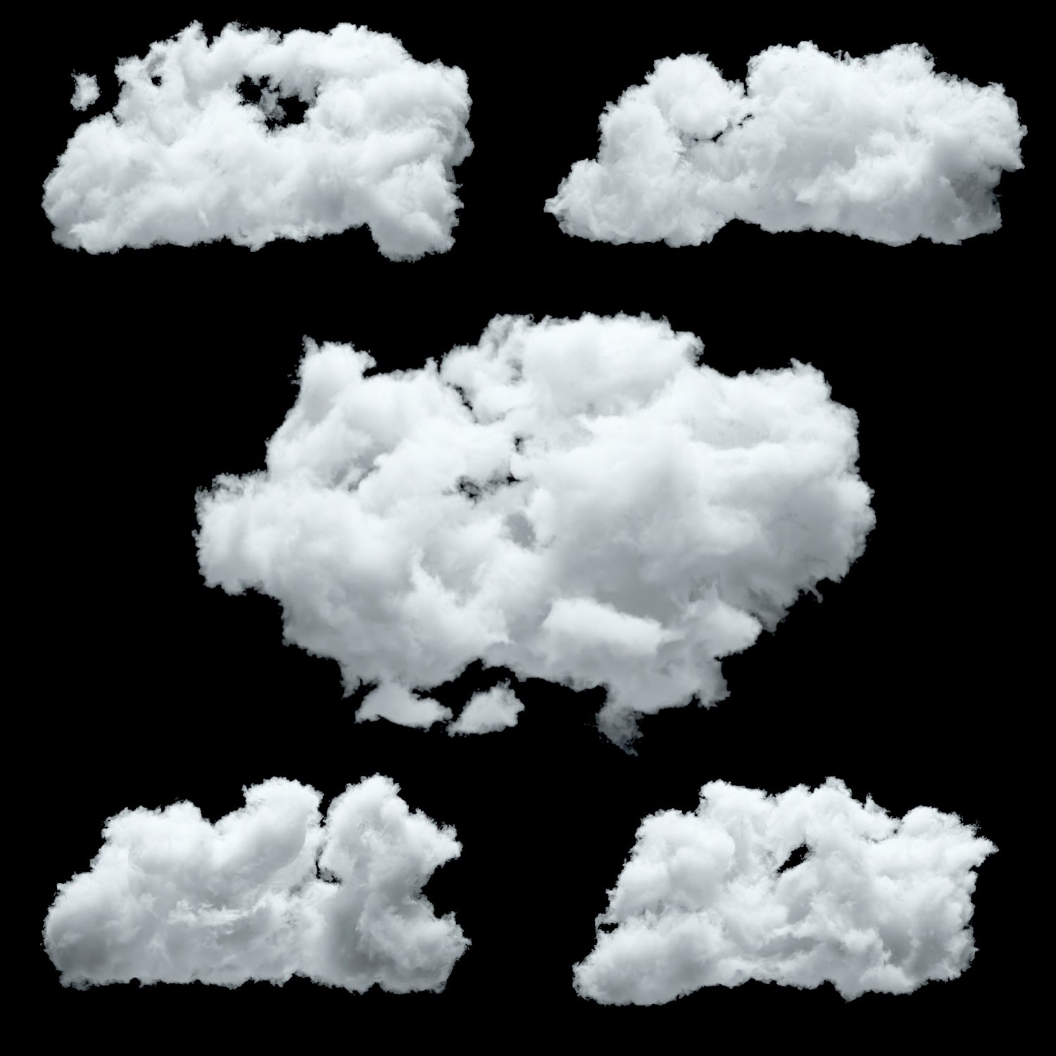 25组静态VDB体积云模型乌云白云3D模型 含中文字幕教程Cloud Essentials | Volume 1