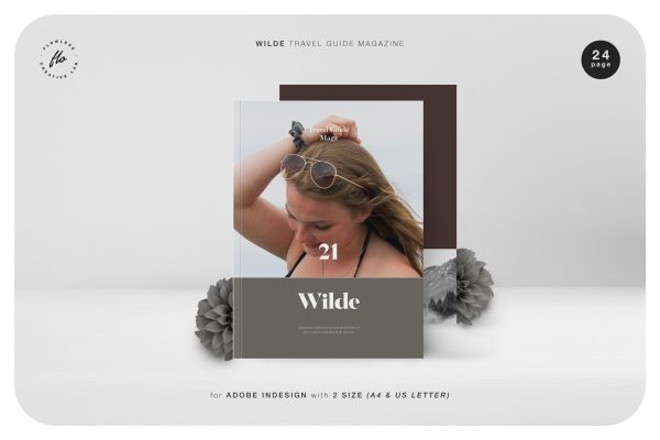 品牌故事杂志设计INDD模板 Wilde Travel Guide Magazine
