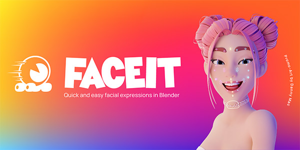 Blender插件-人像面部表情动作捕捉自动绑定工具 Faceit v2.1.2