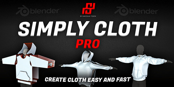 Blender插件-三维布料材质模拟生成工具 Simply Cloth Pro v2.4 + Epic Assets Crack