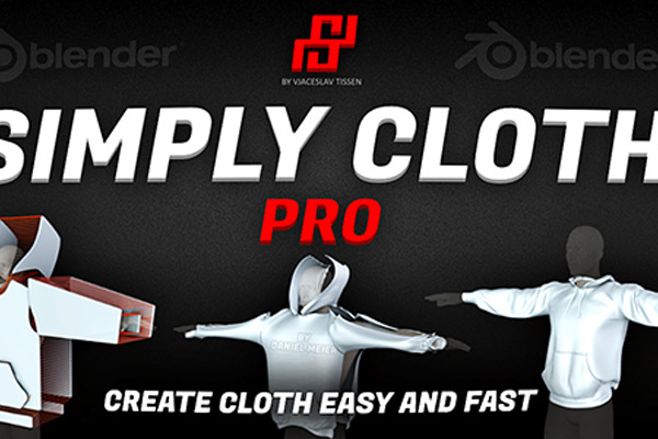Blender插件-三维布料材质模拟生成工具 Simply Cloth Pro v2.4 + Epic Assets Crack