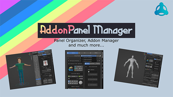 Blender插件-中文版N面板插件管理器 AddonPanel Manager V1.6.0