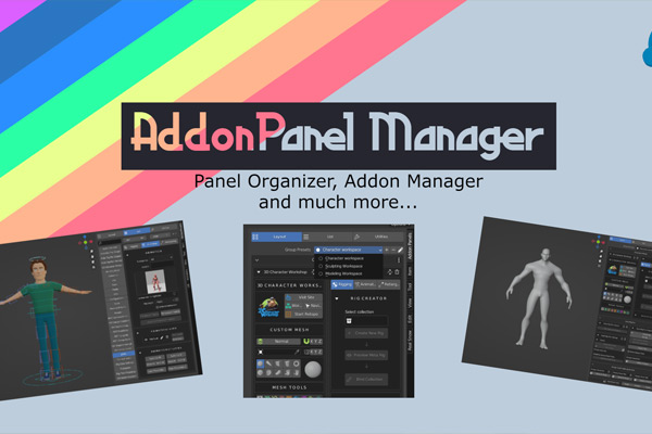 Blender插件-中文版N面板插件管理器 AddonPanel Manager V1.6.0